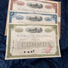 Vintage USA Railroad Shares certificates - see description