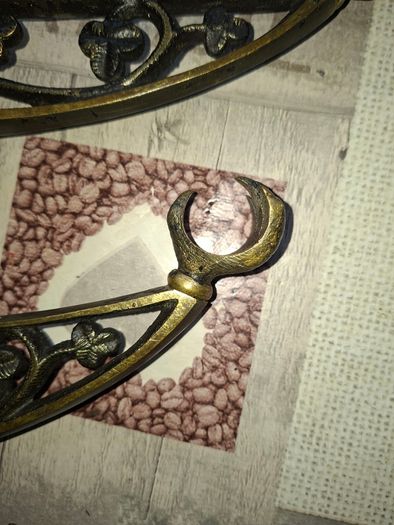 Beautiful Antique Towels Holder, with a clover scrollwork pattern and a curved Claw design Irish Made maybe Chancellor & Sons (often stamped as C&S)Location: Lower Sackville Street, Dublin, Ireland Active Era: Mid-to-late 19th century and early 20