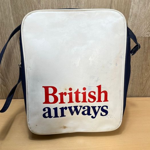 Vintage British Airways Shoulder Bag with Adjustable Strap - Made in England