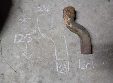 Vintage Cast Iron Swan Neck Gutter Pipe