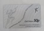 call card 50p complimentary