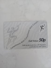 call card 50p complimentary