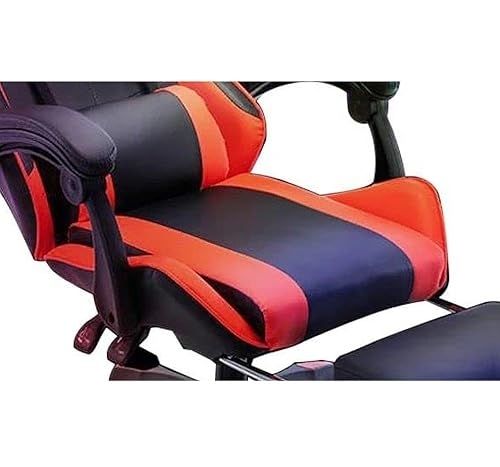 Gaming Chair Ergonomic Computer Chair Office Chair Desk Swivel Chair Adjustable Reclining Footrest Cushion Red New!