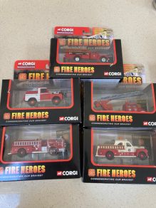 Corgi Fire Heroes Set of 5 Trucks lot