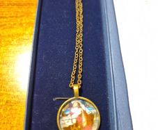 Vintage Necklace Jesus Praying in the Garden of Gethsemane.