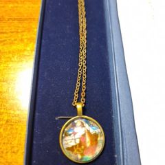 Vintage Necklace Jesus Praying in the Garden of Gethsemane.