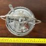 Vintage Glass Preserve / Jam Bowl with Metal Basket, Lid & Spoon Image 2