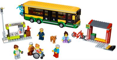 Lego City 60154: Bus Station (2017) 100% Complete (NO BOX)
