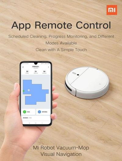 Xiaomi Mi Robot Vacuum Mop Robot cleaner Wet Mopping App-controlled, Alexa compatibility