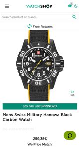 New Swiss Military Hanowa Watch