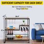 BRAND NEW 3-Tier Bar Wine Rack Serving Cart on Wheels Commercial Kitchen Food Truck Serving Buffet Sideboard Rack Glass Holder Home Image 3