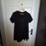 New Look button smock mini dress in black  , size 6 Image 3