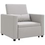Single Sofa Bed Reclining Cloud grey 90 x 165 x 87 cm Fabric Image 2