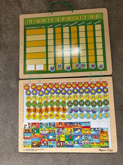 mellisa and dough magnetic responsibly kids chart 40x30cm