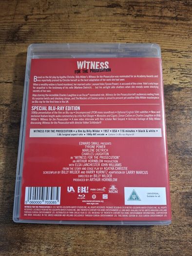 "Witness for the Prosecution" (1957) Blu-ray - free standard postage