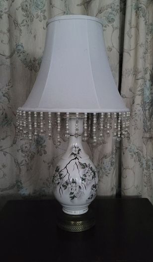 Mid-century handpainted lamp
