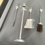 Vintage Chrome & Brass Fireplace Companion Set hell Motif (5 Piece) Image 2