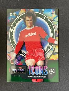 Franz Beckenbauer 2023-24 Topps Crystal Premium Icons Green 62/75 #UI-7