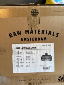 Raw Materials Maze Lamp Large Black Brand New