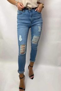 Bright denim jeans for women