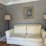 Cream and white floral large sofa / couch Image 2