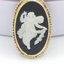 925 vintage sterling silver gold plated Wedgwood brooch Image 5