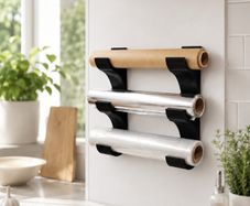 Wall-Mounted Kitchen Roll Organiser 3 Roll Holder