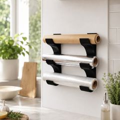 Wall-Mounted Kitchen Roll Organiser 3 Roll Holder