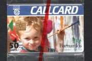 1995 Ireland 50 unit 150th anniversary of the birth of the Barnardos Children's Charity founder, Dr. Thomas Barnardo (Gemplus GEM1) Call Card New in Packaging