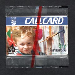1995 Ireland 50 unit 150th anniversary of the birth of the Barnardos Children's Charity founder, Dr. Thomas Barnardo (Gemplus GEM1) Call Card New in Packaging