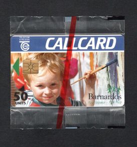 1995 Ireland 50 unit 150th anniversary of the birth of the Barnardos Children's Charity founder, Dr. Thomas Barnardo (Gemplus GEM1) Call Card New in Packaging
