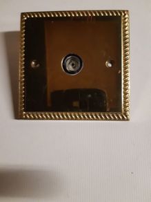 Brass TV co ax connector