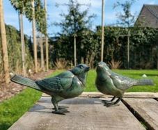 Birds x 2 - Patinated Bronze