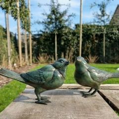 Birds x 2 - Patinated Bronze