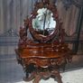 Rococo revival mahogany console table with mirror Image 5