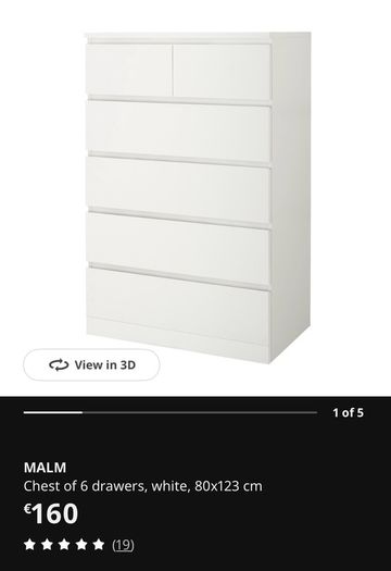 Chest of 6 drawers Ikea