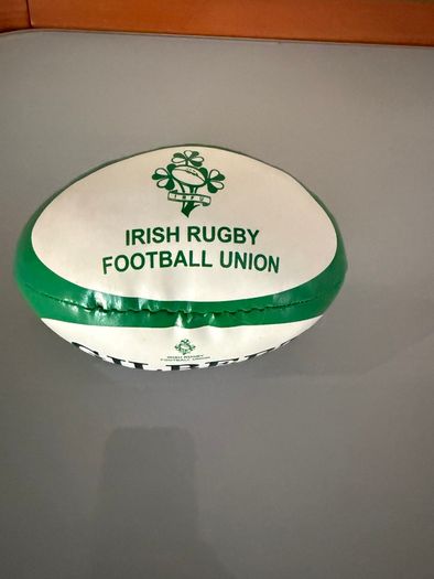 Gilbert Ireland mini rugby ball soft toy 6 inches in length