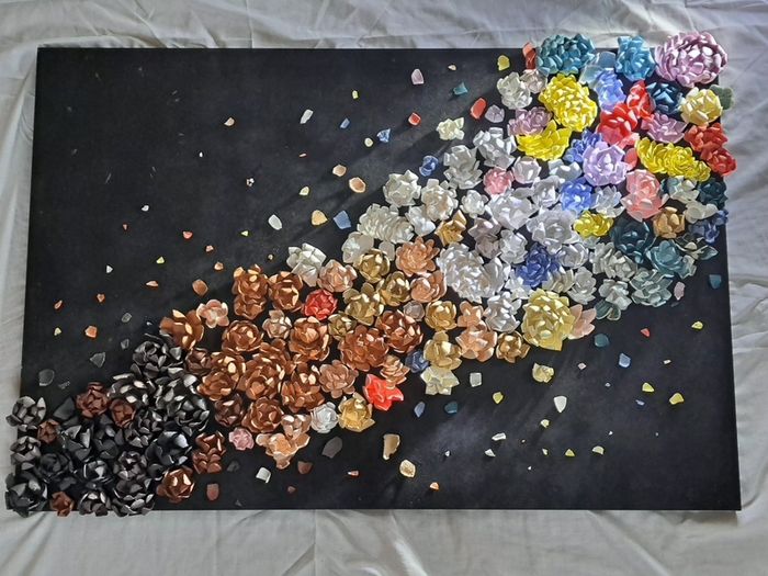 Unique handmade ceramic art wall piece
