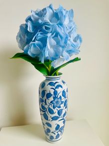 vase Vintage Blue White Crackle Glaze Floral Vase 25cm Price