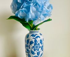 vase Vintage Blue White Crackle Glaze Floral Vase 25cm Price