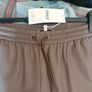 ONLY faux leather taupe pants L Image 2