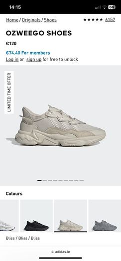 BNWT Adidas Ozweego Trainers size 6