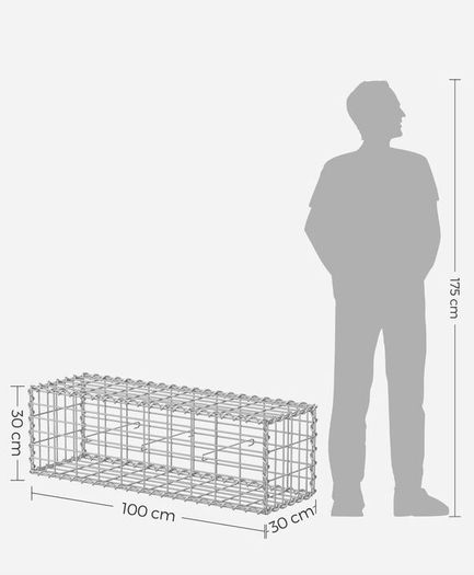DIY Gabion Baskets (30 x 30 x 100cm) FREE Delivery