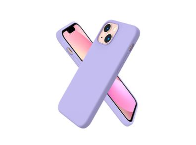 Liquid Silicone Shockproof Case For iPhone 13 Mini Luxury Soft Phone Cover Purple New - FHT4IP13MLK