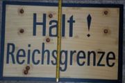 German ww2 ,steel HALT ! reichs border post sign. 1939/45 , (84 x 55 cms)