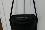 David William Black Leather Computer Bag
