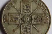 Silver 1923 florin 2 shillings 103 years old antique coin