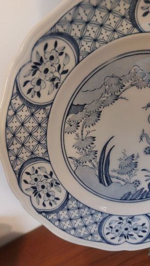 Fabulous Antique Blue and White 9 Inch Breakfast Plate By Furnivals Limited, in the Popular "Old Chelsea" Pattern Circa 1915+