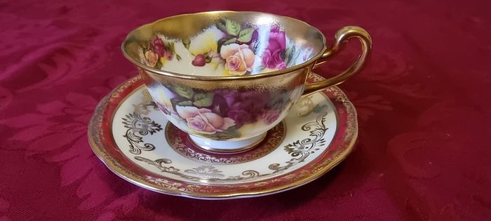For Collectors Vintage Mixed Royal Chelsea Golden Rose And Aynsley Fine Bone China Gold Gilt Cabinet Dou Teacup And Saucer Set Made In England