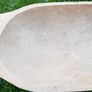 Antique Wooden Dough Bowl - Rare Bread Trough - Primitive Hand Carved Trencher Bowl - Country Wooden Bowl - Farmhouse Decor 20" x 10" Image 2
